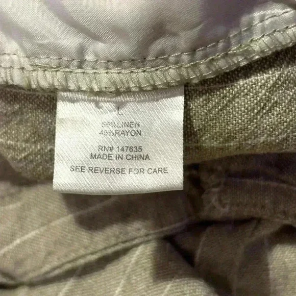 Romeo & Juliet Couture Tan Striped Linen Blend Jumpsuit Adjustable strap size Lg - Picture 14 of 16